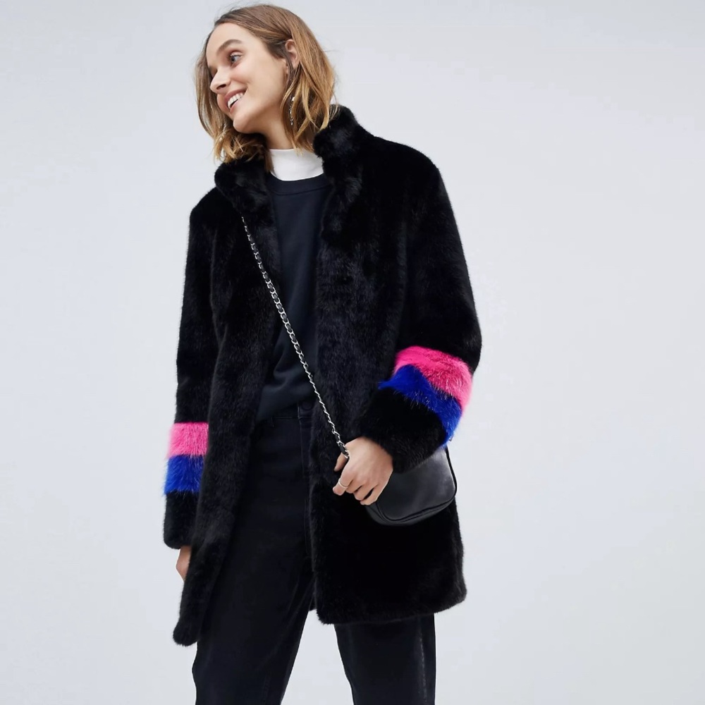 Barney’s Originals faux fur coat